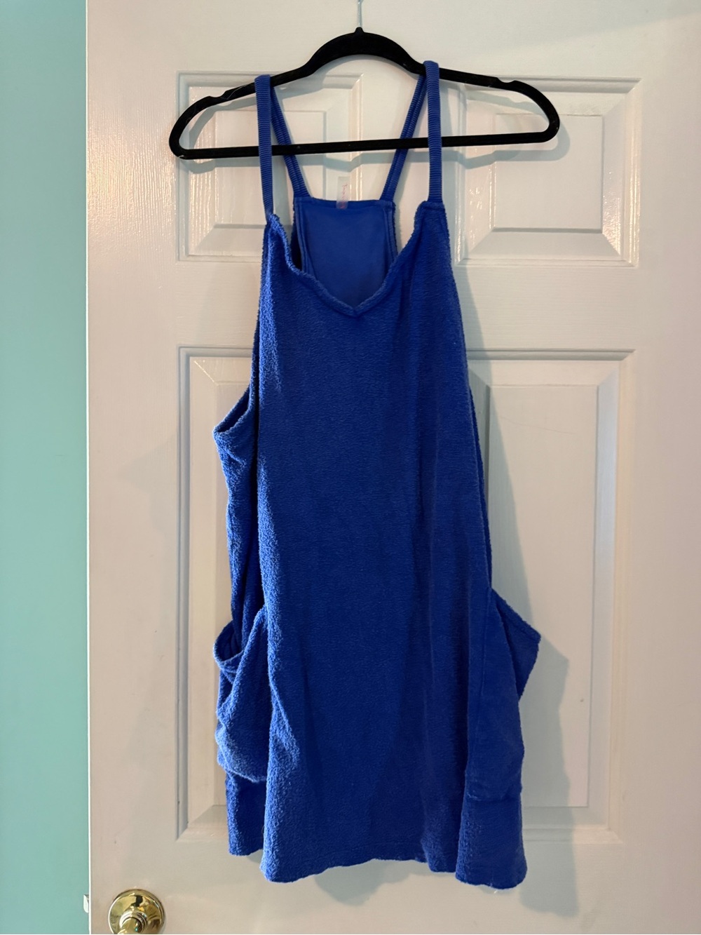 Free People Royal Blue Terry Chemise with Pockets